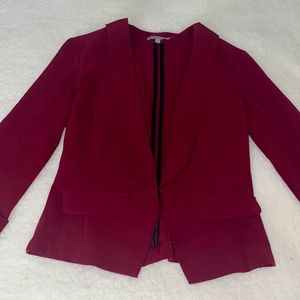 Charlotte Russe Burgundy 3/4 sleeve Blazer, sz XS